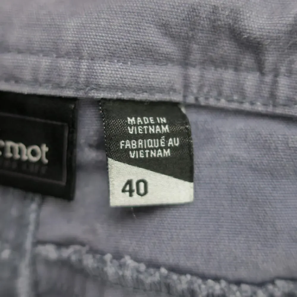 Marmot Mens 40 Cargo Hiking Shorts Gray Organic Cotton Outdoor Workwear Utility